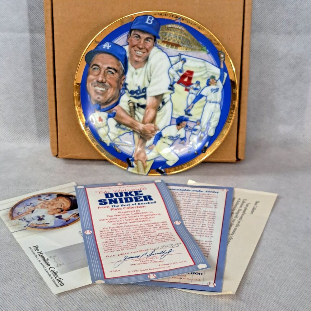 1993 The Hamilton Collection DUKE SNYDER PLATE BASEBALL MLB